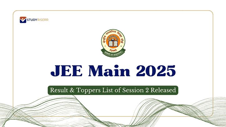 JEE Main Toppers List 2025 Session 2 Released at jeemain.nta.nic.in
